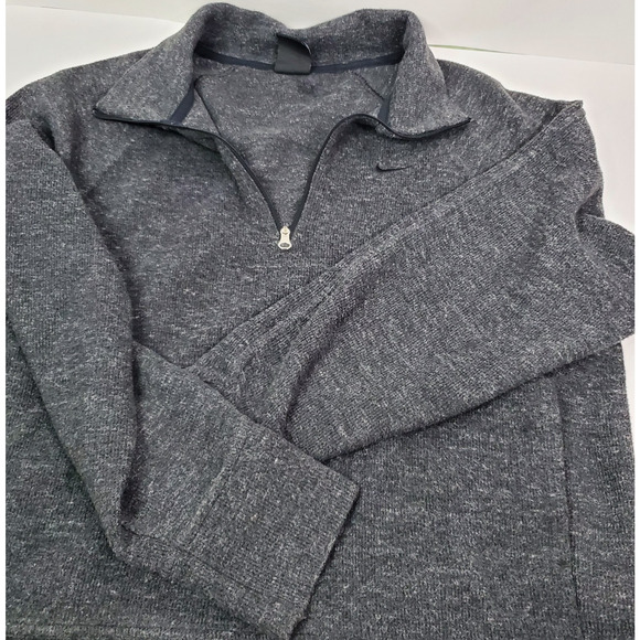 Nike Women Size S Charcoal Gray Therma-FIT 1/4 Zip Pullover Training Top - Picture 4 of 11